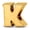 Colorname Initial: Pink Silver / Letter K, variant on 925 Sterling Silver Polished Gold Plated Reflections Letter Name Personalized Monogram Initial J Bead Charm 8.18x7.27mm
