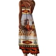 thumbnail image 2 of SMihono Robe Maxi Bohème d'Été pour Femmes Grande Taille Mode Féminine Sexy Sans Manches Imprimée Col en V Ample Robe Longue de Plage, 2 of 5