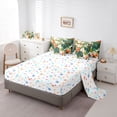 thumbnail image 5 of Castle Fairy Floral Butterflies Bedding Comforter Set 7pcs for Boys Girls,Tropical Tree Leaves Queen Bedding Sets Super Cozy,Botanical Plants Queen Sheet Sets,Breathable Home Decor,Reversible, 5 of 8