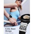 thumbnail image 4 of Wearlizer 20mm Magnetic Braided Nylon Band Compatible with Garmin Vivoactive 6/5/3, Venu Sq 2, Forerunner 165/55/245, Stretchy Celtic Knot Elastic Watch Band with Quick Release for Women Men, 4 of 6