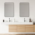 thumbnail image 6 of Nettuno 24" Rectangle Bathroom/Vanity Matt Black Aluminum Framed Wall Mirror, 6 of 15