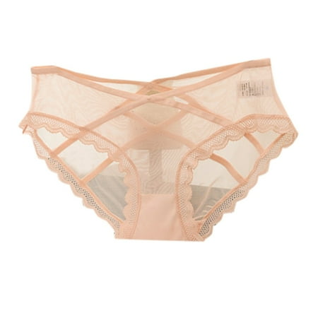 

Knosfe Seamless Thong for Women T-Back Low Rise Underwear Sexy Hollow Out Panties L