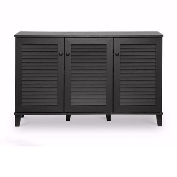 Baxton Studio Warren Espresso Shoe Cabinet