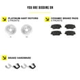 thumbnail image 2 of Hart Brakes Front Brakes and Rotors Kit |Front Brake Pads| Brake Rotors and Pads| Ceramic Brake Pads and Rotors |fits 1991-1998 Toyota Tercel, 1996-1999 Toyota Paseo, 2 of 7