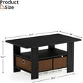 thumbnail image 2 of Modern Coffee Table with Storage, Wood Coffee Table for Living Room, 2-Tier Center Table for Large or Small Spaces Apartment Home Office Black/Brown., 2 of 6