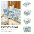 thumbnail image 2 of Yayeee Collapsible Cube Storage Bin with Lid Fabric Closet Decorative Basket with Handles, Blue Hydrangeas Pattern, 2 of 7