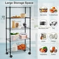 thumbnail image 2 of Dkelincs 5 Tier Storage Shelves Wire Shelving Unit Adjustable NSF Garage Metal Rack with Wheels for Bathroom Kitchen, 1100 lbs Weight Capacity, 2 of 7