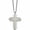 Stainless Steel Polished With Grey Carbon Fiber Inlay Cross, variant on Stainless Steel Polished With Grey Carbon Fiber Inlay Cross 24In Necklace (24 X 36.8) Made In China -Jewelry By Sweet Pea