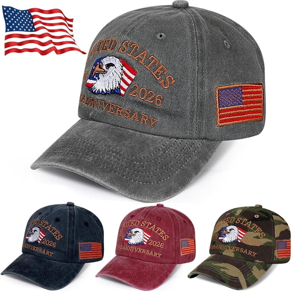 250 Anniversary USA Hat 1776-2026 Eagle Embroidery Liberty Patriotic Baseball Cap,Adjustable 250th Anniversary USA Hat