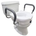 thumbnail image 1 of Asiento de inodoro elevado Carex E-Z Lock con asas, elevador de 5 pulgadas, 1 of 7