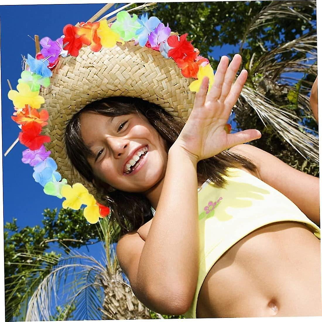 Hawaiian Flower Lei Garland – 12 Color Tropical Party Leis For Luau, Beach, Or Fancy Dress