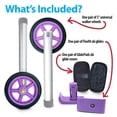 thumbnail image 3 of Kit de ruedas para andador Top Glides TG0071, ruedas deportivas de 5", 3 of 7