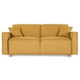 thumbnail image 2 of Sofá Cama Makora Abbot Mostaza Lino Memory Foam Respaldo con Reclinable de 3 Posiciones, 2 of 8