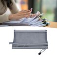 thumbnail image 1 of 10Pcs A5 Mesh Zipper Pouch Bag, Double Layer Nylon Mesh Zipper Pouch Bags Mesh Zipper Document Pouch Convenient Hanging Rope Waterproof Zipper Pouches for Office Home Hospital Trav, 1 of 7