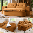 thumbnail image 1 of Zocalo Sofá Cama 3 en 1, Sofá Cama de Pana Multifuncional, Asiento Profundo, para Sala de Estar,Estilo Retro, Marrón,198 CM X 100CM X 58CM, 1 of 10