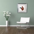 thumbnail image 3 of Trademark Fine Art "Dans la Ferme Rooster II" Canvas Art by Jennifer Redstreake White Matte, Silver Frame, 3 of 3