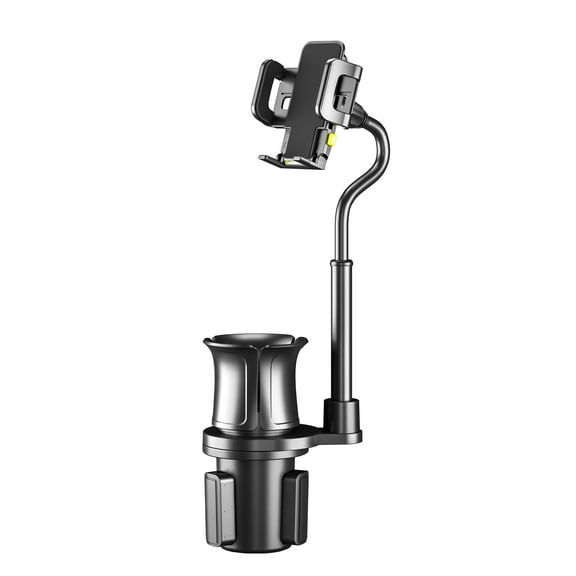Bracketron TripGrip Series 2-in-1 Cup Holder Phone Mount & Expander for Car, Adjustable Long Neck, 360° Rotation, One-Hand Release, Fits Phones 4 - 7” with Cases, 3-Year Warranty
