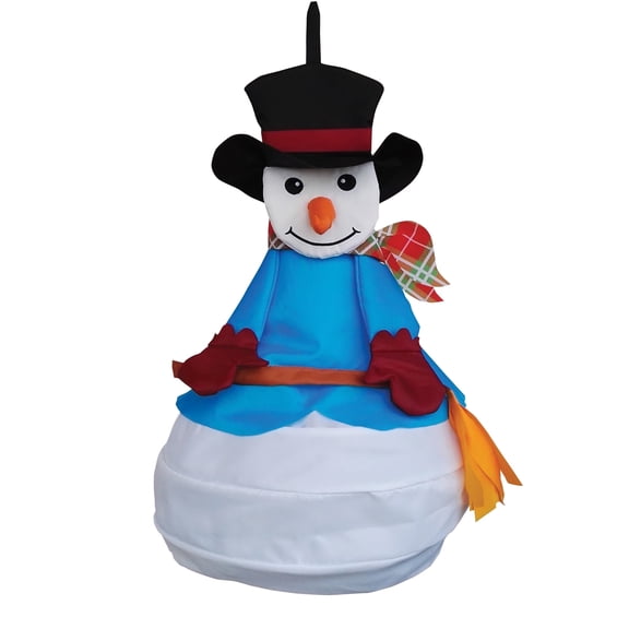 In The Breeze 1147 — Snowman Wind Friend Hanging Decor — Fun and Colorful Outdoor Seasonal Decor