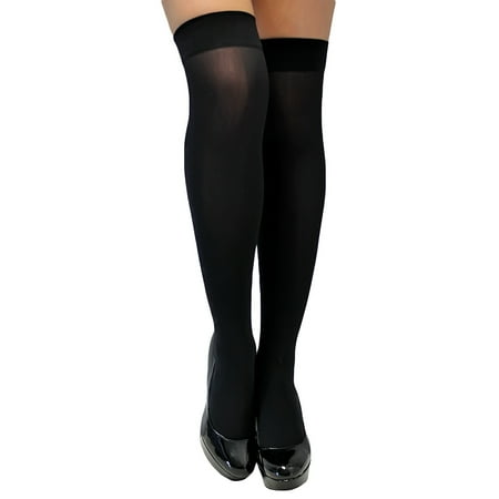 Luxury Divas Semi Opaque Thigh High Stockings