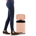 thumbnail image 3 of happimess Connor Rectangular 13.2-Gallon Trash Can with Soft-Close Lid and FREE Mini Trash Can, Flamingo Pink, HPM1006G, 3 of 10