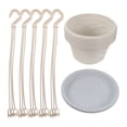 thumbnail image 2 of Round Hanging Flower Pot Plastic White 8Set 6.5X3.9Inch Home Decoration, 2 of 4