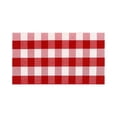 thumbnail image 3 of Buffalo Plaid Rug 130X60cm Red and White Checked Rug Washable Doormats Indoor Outdoor Rugs for Layered Front Door Mats, Porch, Kitchen, Farmhouse, Entryway, 3 of 3