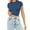 Navy, variant on Hauaitttt Womens Summer Short Sleeve Cute Crop Tops Casual Basic Crewneck Slim Fit T Shirts Short Sleeve Athletic Top Womens Polyester Spandex Shirt Womens Tee Shirts Short Sleeve Women T Shirt for