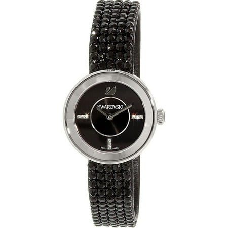 Black Dial Crystal Mesh Band Women's Watch 1183491