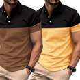 thumbnail image 4 of AJZIOJIRO Men's Summer Casual Tees Shirts Lapel Cotton Shirt Tops Short Sleeve Pullover T-Shirts S-3XL, 4 of 9