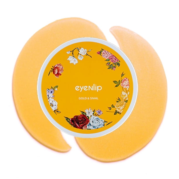 eyeNlip Gold & Snail Hydrogel Eye Patches - Mascarilla hidratante debajo de los ojos para ojos hinchados, líneas finas y ojeras - Cuidado de la piel coreano (60 parches)