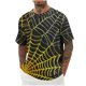 thumbnail image 1 of Mens Camisas de Manga Corta Impresión Casual Deportes Cuello Redondo Blusa, Poliéster Ligero para la Primavera Verano Al Aire Libre Uso Diario, 1 of 3