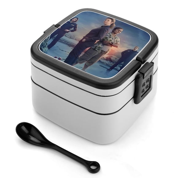 Dead Loch Fiambrera de Doble Capa, Contenedor de Almuerzo Portátil Apilable, Almacenamiento de Alimentos Hermético a Prueba de Fugas, 1000ml