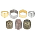thumbnail image 1 of Sewing Thimble, 7Pcs Finger Protector Ring, Durable Brass And Steel For Sewing DIY Handwork Embroidery Hand Sewing, 1 of 8