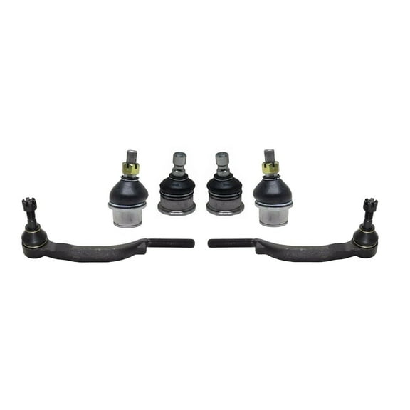6 Pieces Suspension Kit Upper & Lower Ball Joints   Outer Tie Rod Ends Passenger Driver Fits select: 2002-2009 CHEVROLET TRAILBLAZER, 2002-2009 GMC ENVOY