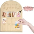thumbnail image 4 of Chmadoxn One Year of Wood Photo Board - My First Year Month Photo Board,Girl/Boy 1st Birthday Decorations,Wood Photo Board,Milestone Board,12 Months Photo Banner, 4 of 8