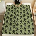 thumbnail image 3 of Sasquatch Pattern Flannel Fleece Throw Blanket Soft Warm and Smooth Perfect Gift for Family Friends Versatile for Shawl Sofa Air Conditioner Bed Contemporary Style All Seasons Digital Print, 3 of 7