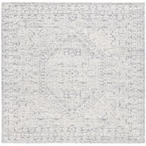 SAFAVIEH Metro Mckenzie Medallion Area Rug, Grey/Ivory, 6' x 6' Square