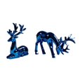 thumbnail image 2 of LEFXSMR Christmas Reindeer Decor, 2pcs Electroplated Deer Figurine, Reindeer Christmas Decorations Indoor for Mantel Tabletop Storefront Window, 2 of 7