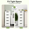 thumbnail image 5 of Durable 5-Tier Plastic Storage Cabinet,Multi-Purpose Storage Cabinets with Drawers, Garage Storage Cabinets with Doors,Ideal Plastic Storage Cabinet with Door, 5 of 13