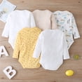 thumbnail image 2 of 5 Pcs/set Baby Infant Toddler Cotton Long-sleeve Bodysuits 3-24 Months Cute Baby Girl Romper Clothes Sets,E,6-9 Months, 2 of 4
