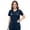 Navy, variant on Scrub Tops for Women Soft Stretch V-Neck Medical Scrub Top with Pockets, Medium, Ceil Blue