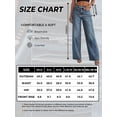 thumbnail image 3 of EMMIOL Women's High-Waisted Seamed Wide-Leg Jeans Stretchy Vintage Washed Denim Pants Casual Y2K Streetwear Trousers, 3 of 8