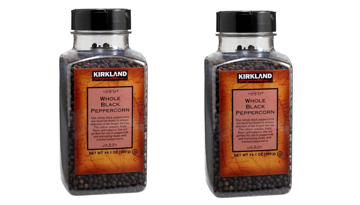 2 PACK | Kirkland Signature Whole Black Peppercorn, 14.1 oz