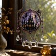 thumbnail image 4 of Halloween Crystal Wind Chime, Lightweight Acrylic Build, Silent Swaying Beads, Spooky Motif, Easy Window Wall Hanging (Castle), 4 of 7