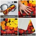 thumbnail image 4 of Front Door Mat Indoor Outdoor Outside Entrance - 16*24in Washable Marigold Flowers In Different Colors Thin Bathroom Rugs Fit Under Door, Bath Rugs for Bathroom, Kitchen Rugs Mats for Floor, 4 of 6