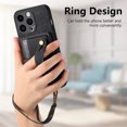 thumbnail image 3 of For Iphone 15 Plus Retro Cross Wristband Wallet Leather Back Phone Case(Black),iPhone 13 Pro, 3 of 8