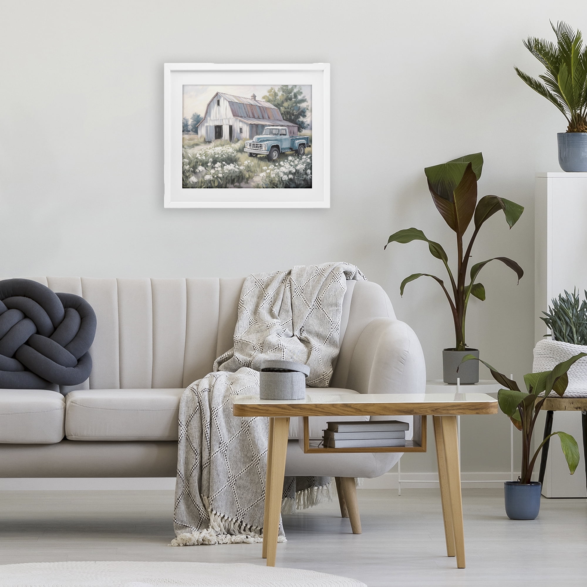 Stupell Industries Pastoral Farm Dreams White Framed Print Under Glass, design by Kim Allen