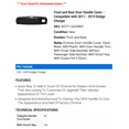 thumbnail image 2 of Front and Rear Door Handle Cover - Compatible with 2011 - 2019 Dodge Charger 2012 2013 2014 2015 2016 2017 2018, 2 of 2