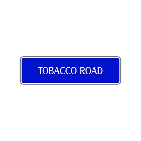 Tobacco Road Metal Street Sign Cigarette Cigar Pipe Store Man Cave Wall Décor (Best Way To Store Pipe Tobacco)