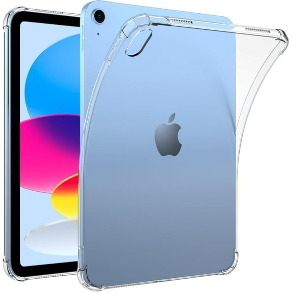 for iPad (A16) 11th Generation 11" 2025 / iPad 10th Gen 10.9" 2022, Transparent Soft TPU Gel Shockproof Silicone Rubber Shell Slim Bumper Cover Lightweight (Clear)